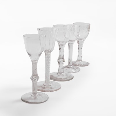 Lot 26 - A group of wine glasses
