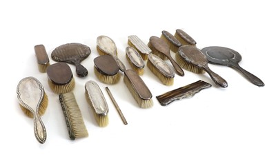 Lot 25 - A quantity of silver dressing table items