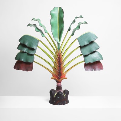 Lot 328 - A wooden botanical model of 'The Traveller's Palm' (Ravenala madagascariensis)