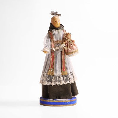 Lot 297 - A French wax religious figure