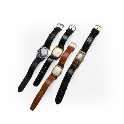 Lot 383 - A group of gentlemen's mechanical and automatic strap watches