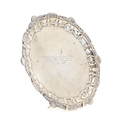 Lot 12 - A silver salver