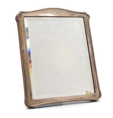 Lot 45 - A silver easel back mirror