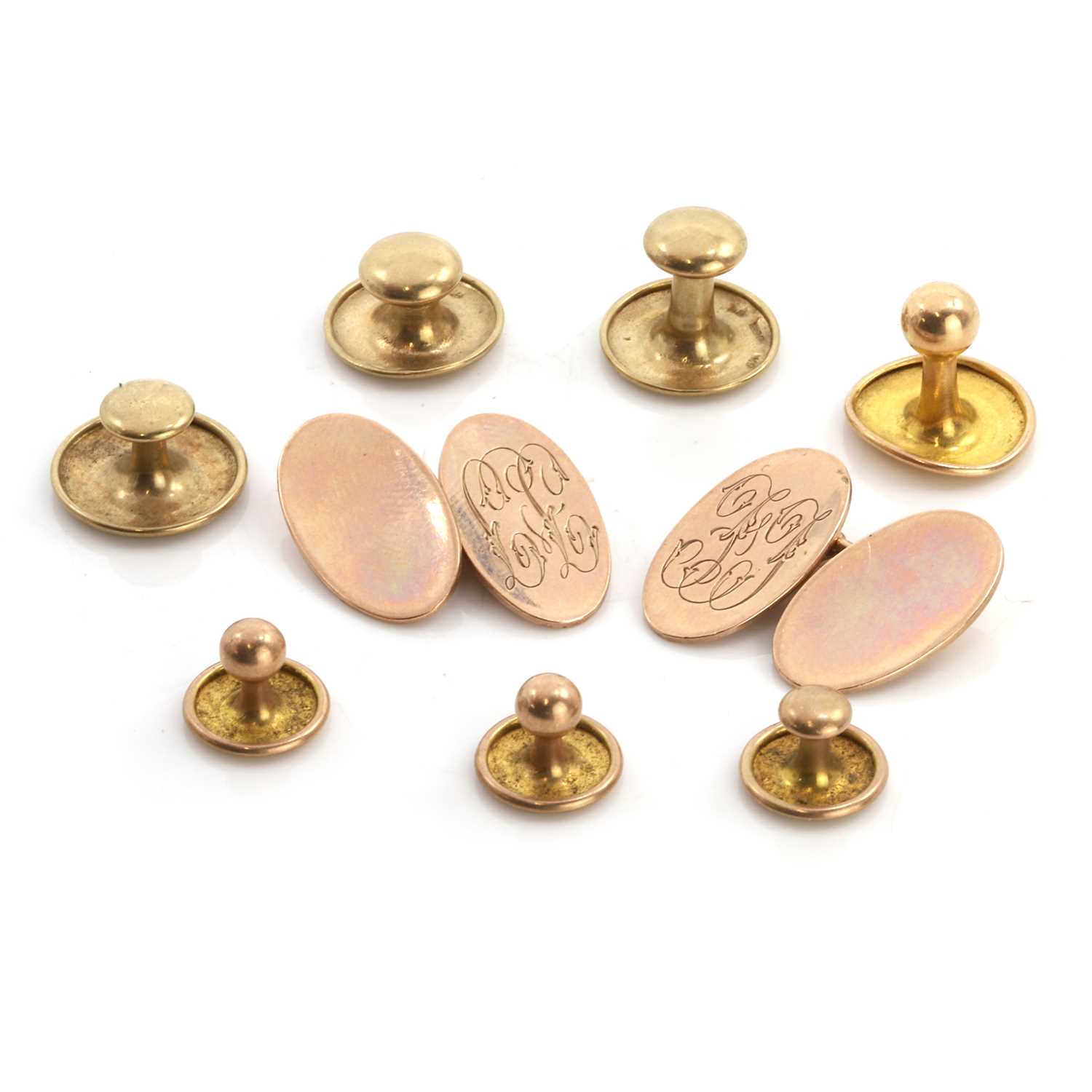 Lot 391 - A group of gold gentlemen's oddments