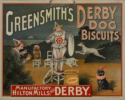 Lot 89 - A hanging advertising board for 'Greensmith's Derby Dog Biscuits'