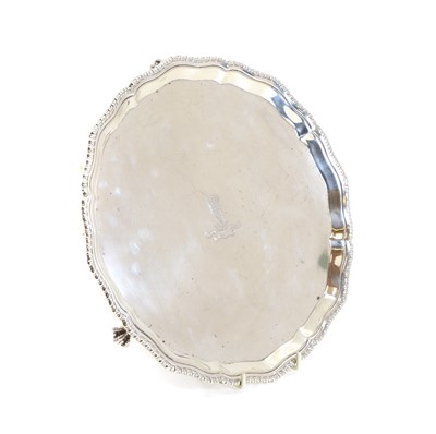 Lot 11 - A silver salver