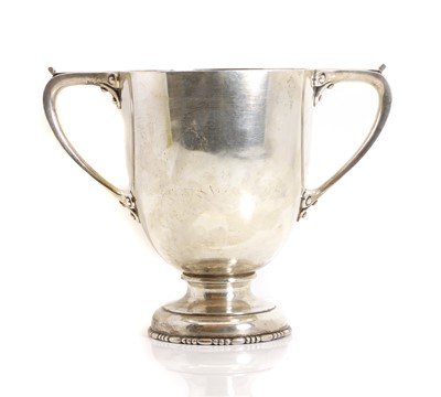 Lot 32 - A George V silver twin-handled trophy