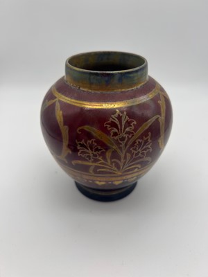 Lot 153 - A Royal Lancastrian Pilkington lustre vase and cover