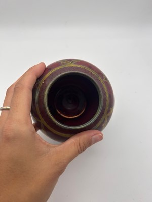 Lot 153 - A Royal Lancastrian Pilkington lustre vase and cover