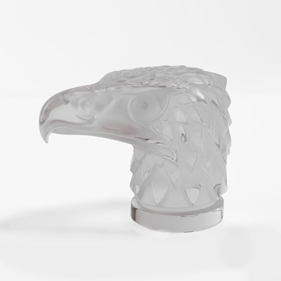 Lot A Lalique 'Tête d'Aigle' glass car mascot