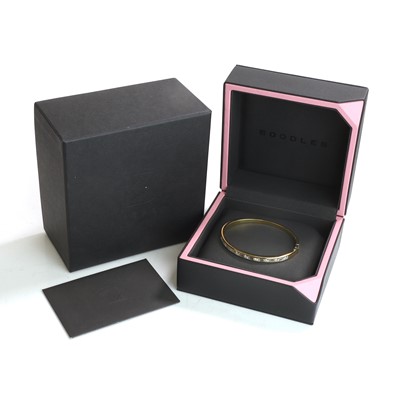 Lot 221 - A diamond hinged bangle, by Boodles