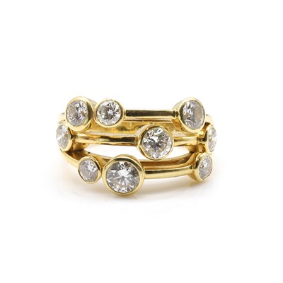 Lot 218 - An 18ct gold diamond Raindance ring, by Boodles