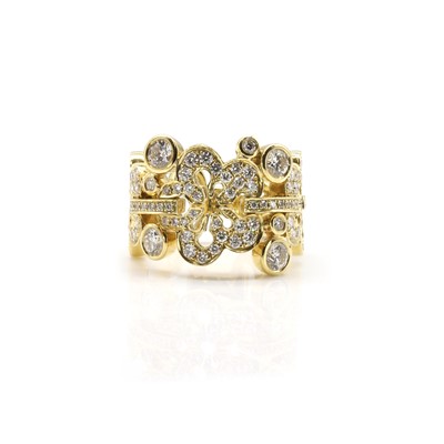 Lot 217 - An 18ct gold diamond Blossom ring, by Boodles