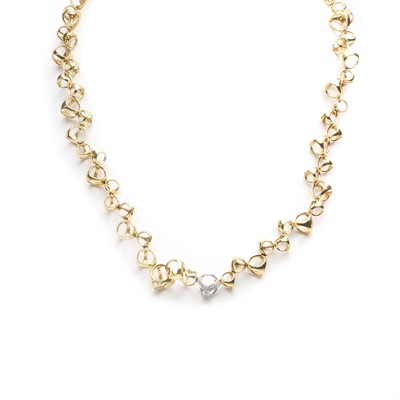 Lot 74 - An 18ct gold diamond set Triadra necklace, by Di Modolo