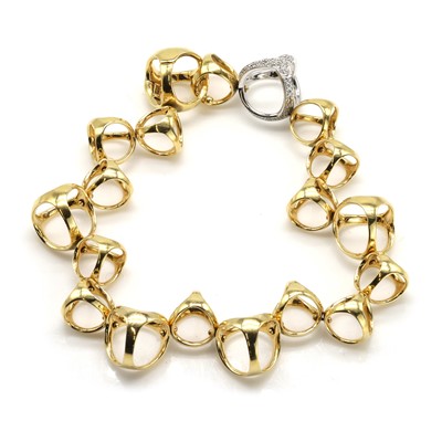 Lot 73 - An 18ct gold diamond set Triadra bracelet, by Di Modolo