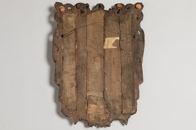 Lot 239 - An oak and giltwood panel of St Peter and the Rooster