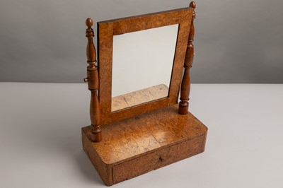 Lot 101 - A birch toilet mirror