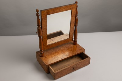 Lot 101 - A birch toilet mirror