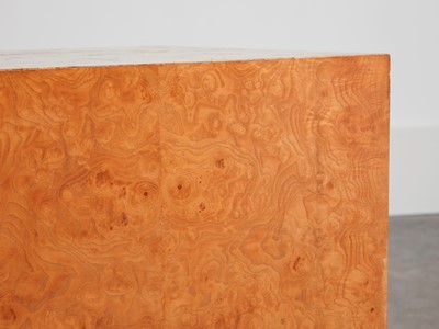 Lot 157 - A burrwood-veneered plinth or side table
