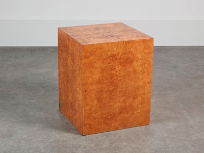 Lot 157 - A burrwood-veneered plinth or side table