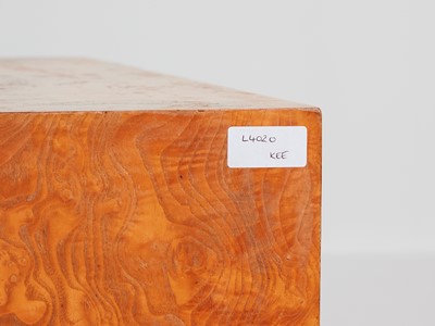 Lot 157 - A burrwood-veneered plinth or side table