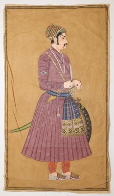 Lot 159 - A large Indian portrait of a Mughal prince