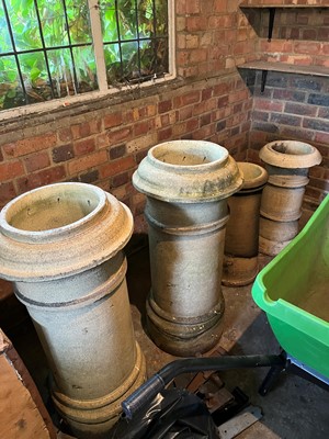 Lot 467 - A pair of Victorian stoneware chimney pots
