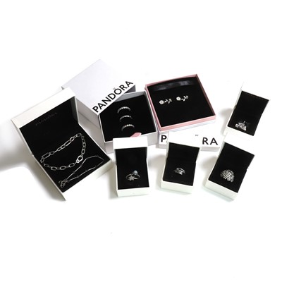 Lot 451 - A collection of sterling silver jewellery, by Pandora