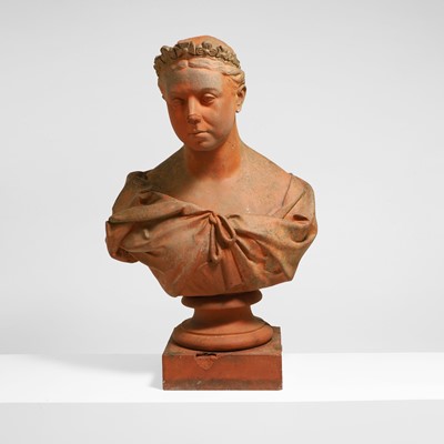 Lot 442 - A terracotta bust of Queen Victoria
