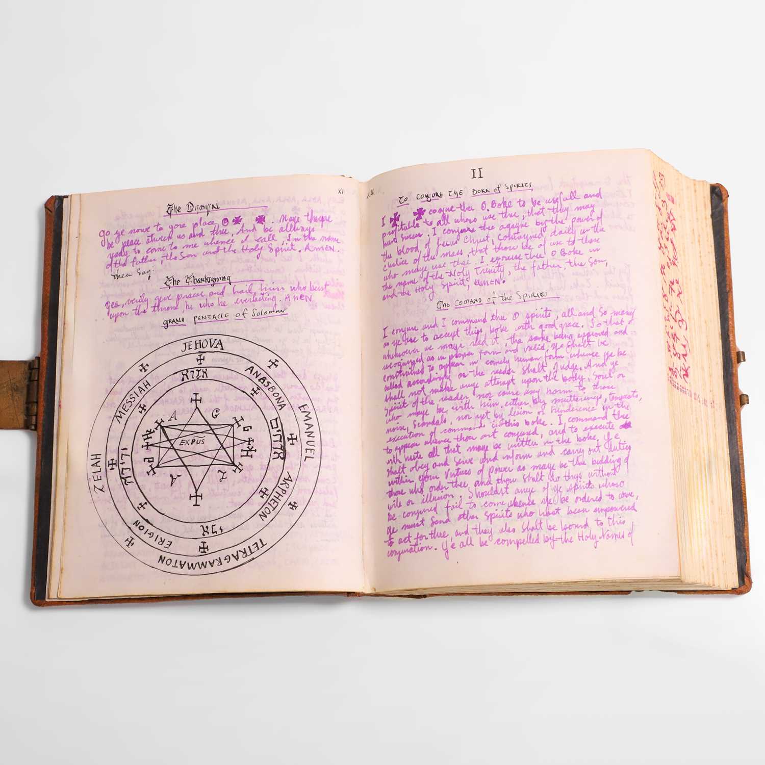 Lot 7 - A witches coven or cult grimoire manuscript book