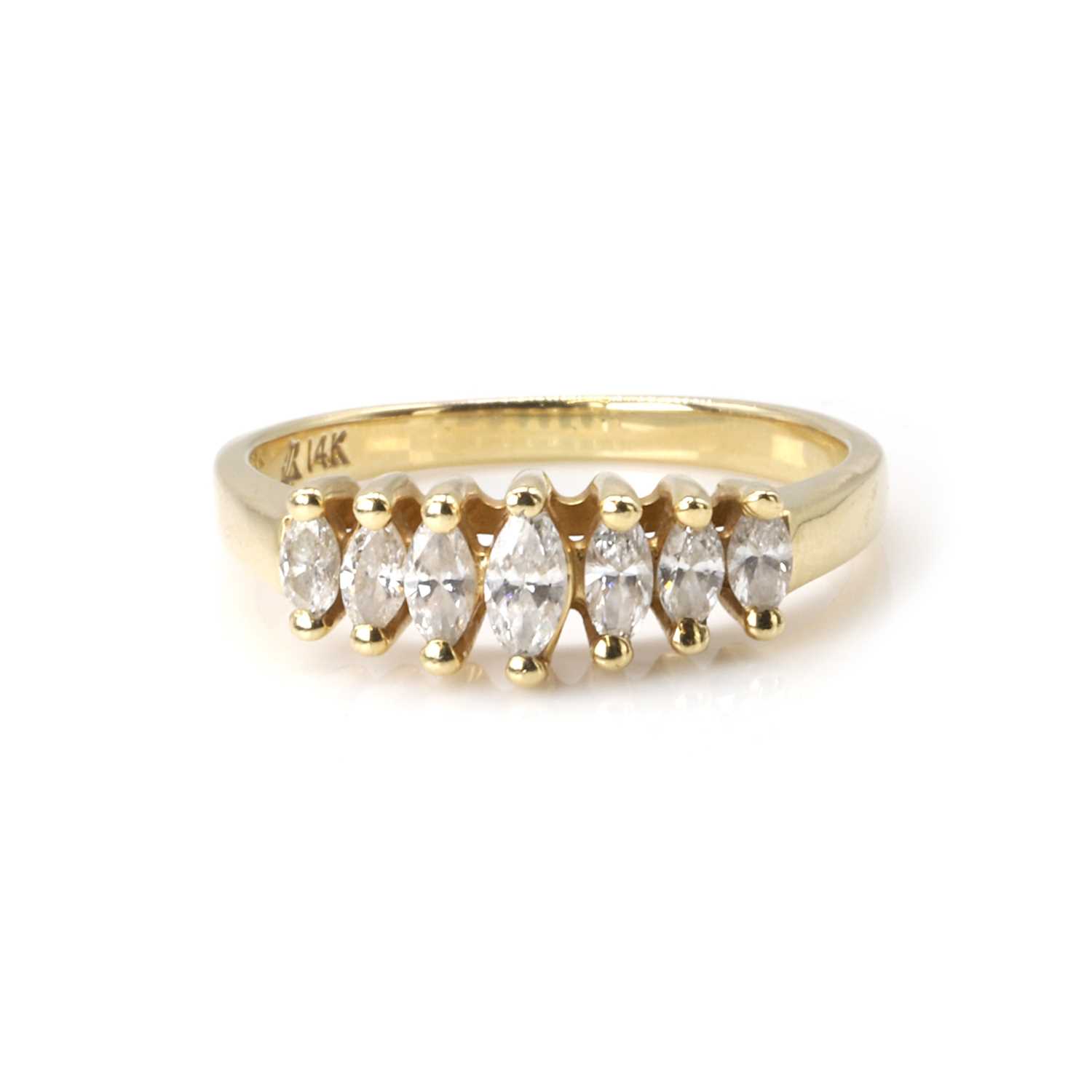 Lot 47 - A diamond half eternity ring