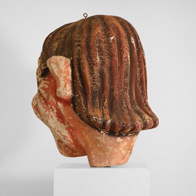 Lot 73 - A large carnival papier mâché head