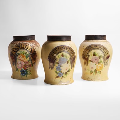 Lot 106 - Three earthenware tobacco jars