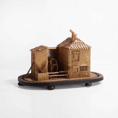 Lot 264 - A cork millhouse diorama