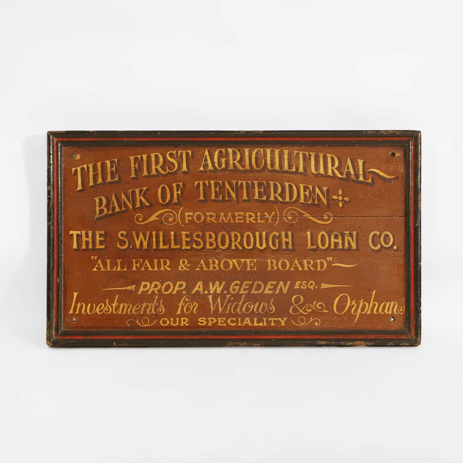 Lot 94 - A hand-painted wooden agricultural sign