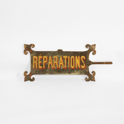 Lot 92A - A metal tailor's sign
