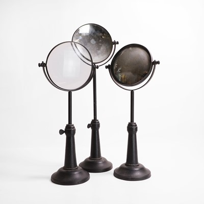 Lot 377 - Three scientific concave & convex decorative mirrors