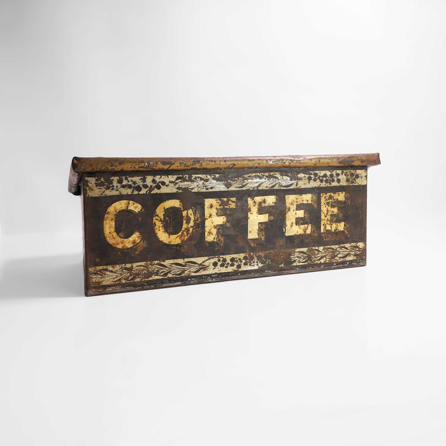 Lot 95 - A Victorian countertop toleware coffee tin
