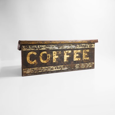 Lot 95 - A Victorian countertop toleware coffee tin