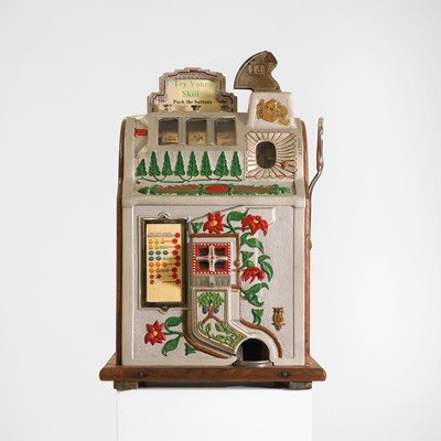 Lot A Mills Novelty Company jackpot 'Poinsettia' one-armed bandit