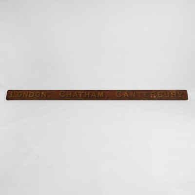 Lot 454 - A large painted wooden destination sign