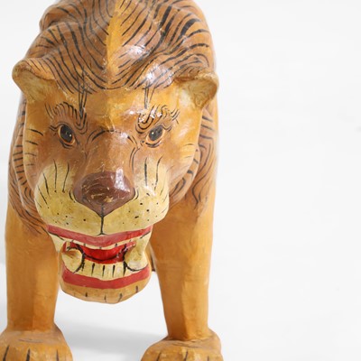 Lot 108 - A hand-painted papier mâché lion