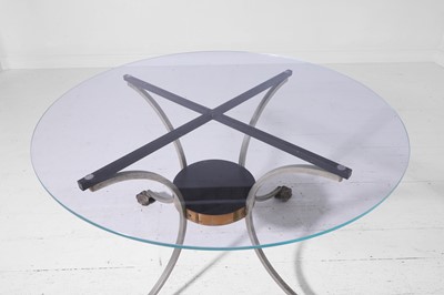 Lot 546 - A neoclassical silvered-brass and glass centre table