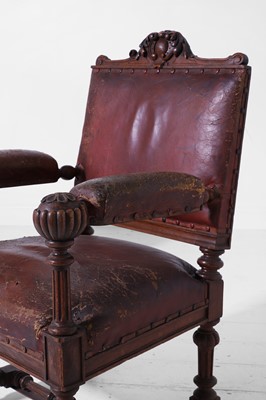 Lot 553 - A set of eight Victorian oak dining chairs