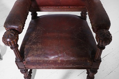Lot 553 - A set of eight Victorian oak dining chairs
