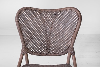 Lot 562 - A group of five rattan 'Jordan' dining chairs by Paolo Moschino