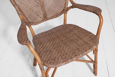 Lot 562 - A group of five rattan 'Jordan' dining chairs by Paolo Moschino
