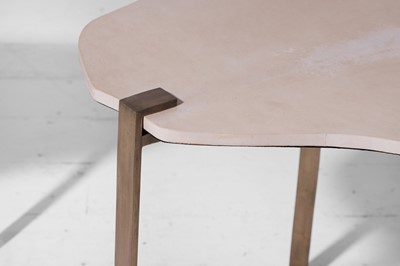 Lot 572 - A trio of modernist brass and vellum occasional tables by Paolo Moschino