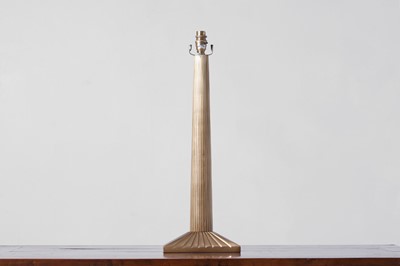 Lot 545 - A brass column table lamp by Paolo Moschino