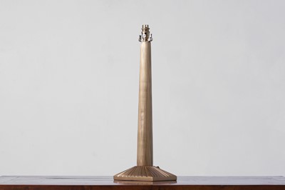 Lot 545 - A brass column table lamp by Paolo Moschino
